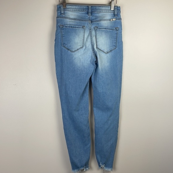KanCan Jeans Denim SZ 7/27 Light Wash Distressed Stretch Mid Rise - Picture 7 of 12